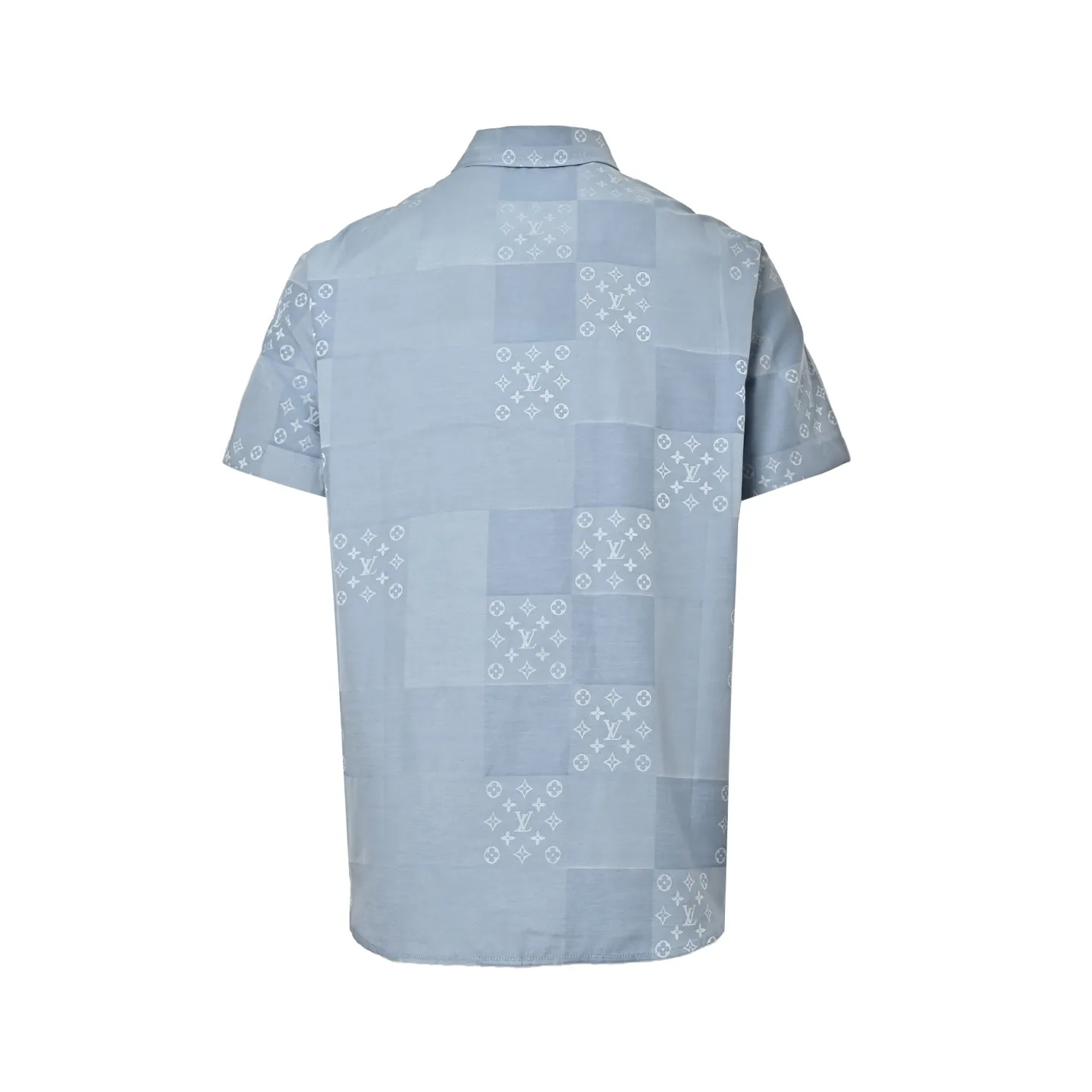 Louis Vuitton/Louis Vuitton 26ss old flower jacquard stitching short-sleeved shirt